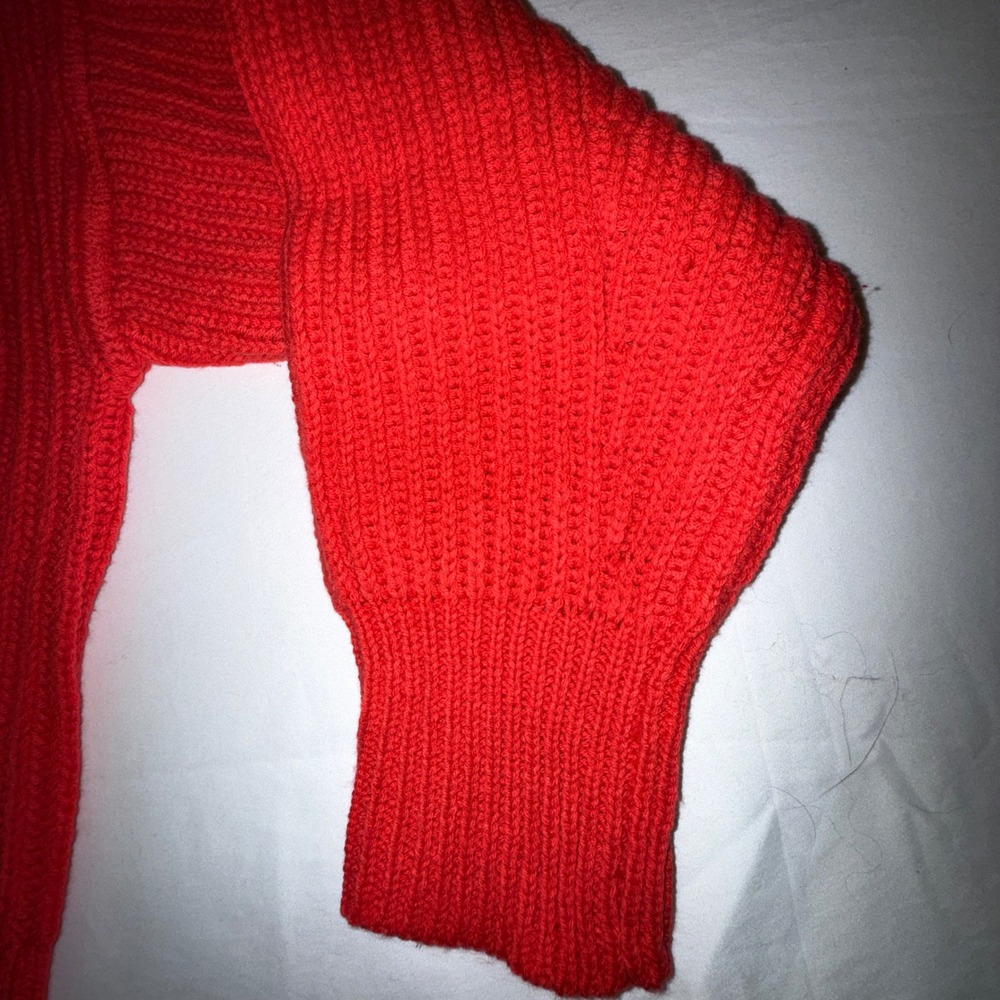 A New Day Ribbed Crewneck Sweater Womens Large Red‎ NEW Chunky Knit Relaxed Fit - Picture 5 of 6
